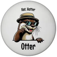 Speecheese Cooler Otter Magnet rund mit Spruch Hot Hotter
