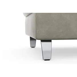 sit&more Stauraumhocker »Grenoble« mit Stauraum und satinierten Füßen grau