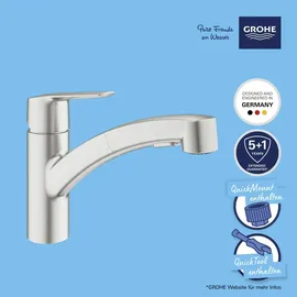 Grohe Quickfix Küchenarmatur Start Einhebelmischer Supersteel