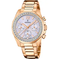 Festina Boyfriend Collection«, Quarzuhr, Armbanduhr, Damenuhr, Edelstahlarmband, analog,Stoppfunktion