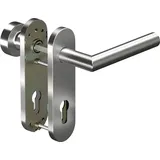 Ogro Ogro, Türgriff + Fenstergriff, Kurzschildgarnitur CORE 8906 8MM/3020/7051 72MM Aluminium F1 PZ abgerundet Wechselgarnitur (Türknopf)