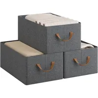 Woltu Aufbewahrungsboxen 3 Stück, Organizer Box, Stapelboxen Organisationsboxen, 47x28x20