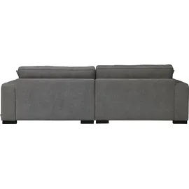 Home Affaire 2-Sitzer HOME AFFAIRE "Skara XXL", grau (dunkelgrau), B:280cm H:86cm T:130cm, 100% Polyester, Sofas, Lounge-Sofa XXL mit Federkern-Polsterung, in vielen Bezugsvarianten