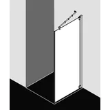 Kermi RAYA Seitenwand RA TOR/L 1850 BV: 870-900 Silber Mattglanz ESG klar Clean