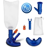 tillvex Pool Bodensauger Set | Poolsauger mit Saugbürste Auffangsack Gartenschlauch-Anschluss Sauger | Venturibodensauger Reinigungsbürste