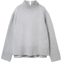 Tom Tailor Strickpullover, mit Stehkragen TOM TAILOR medium silver grey melange XXL (44)