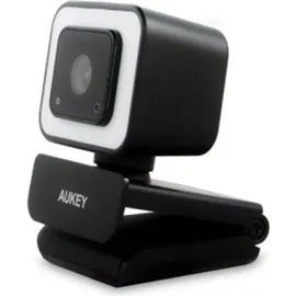 Aukey PC-LM6 Webcam mit Ringlicht Full HD Streaming schwarz