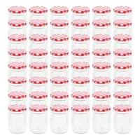 VidaXL Marmeladengläser mit Weißem/Rotem Deckel 48 Stk. 230 ml