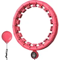 Vivitar Hula-Hoop-Reifen Smart Fitness Hula Hoop mit intelligentem Zähler (28 einstellbare Hula Hoop-Reifen für Gewichtsverlust und Fitness) rosa