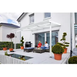 Gutta Terrassendach Premium 410 x 306 cm weiß / Polycarbonat klar