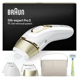 Braun IPL Silk·expert Pro 5, Haarentfernung für zuhause, mit Aufbewahrungstasche, Venus Rasierer, 4 Aufsätze, PL5342