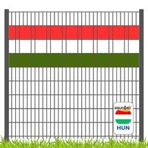zaunzu Sichtschutz Fanartikel Ungarn für Doppelstabmatten Volle Streifenbreite
