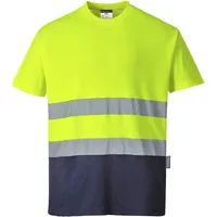 PORTWEST T-shirt "S173" Komfort - Xxl - gelb/marine