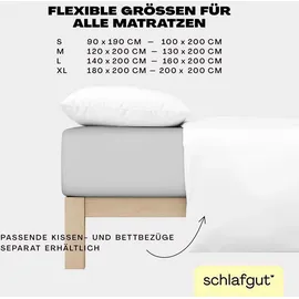 schlafgut Easy Jersey 120 x 200 - 130 x 200 cm gray light