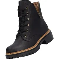Rieker Schnürstiefeletten in schwarz/leo-nuss | Gr.: 39