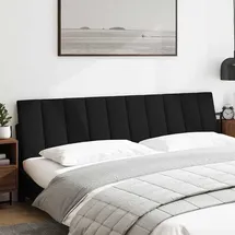 vidaXL Kopfteil-Kissen Hanko Schwarz 200 cm Stoff