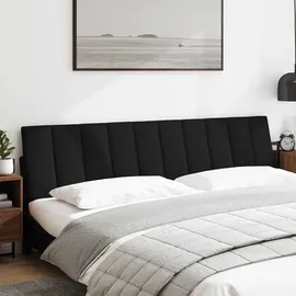vidaXL Kopfteil-Kissen Hanko Schwarz 200 cm Stoff