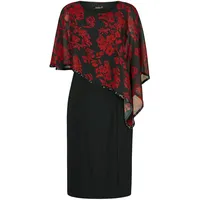 GOLDNER Etuikleid Schwarz/Rot 21