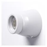 Lightstock Wandfassung aus Porzellan, Lampenfassung E27, gerade - Weiss