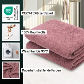 ZOLLNER Handtuchset 70 x 140 cm altrosa 2 St.