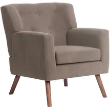CLP Sessel Kioni Cord 75 x 100 x 80 cm Dunkelbraun gepolstert