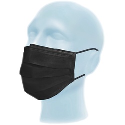 Suavel Protec Black OP-Maske Typ II elastische Ohrschlaufen