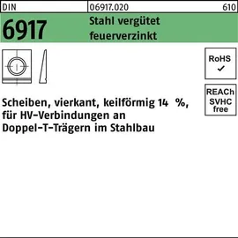 F. REYHER Nchfg. GmbH & Co. KG Unterlegscheibe DIN 6917 ÜH vierkant keilförmig 17 mm