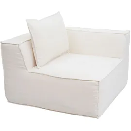 Mendler L-Sofa HWC-O540 mit Ottomane creme