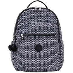 kipling Basic Print Seoul Backpack L Signature Print