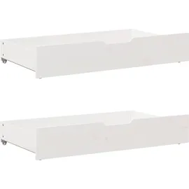 vidaXL Massivholzbett 180 x 200 cm Weiß