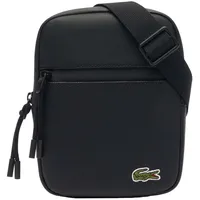 Lacoste Herren Umhängetasche S Flat Crossover Bag, Handtasche,Schultertasche,Cross-Body,Noir (P00),Einheitsgröße (One Size)