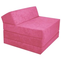 Klappmatratze Klappmatratze Gästematratze mit Kopfteil Größe 200x70x10cm, FORTISLINE rosa