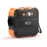 FlashFish Tragbare Powerstation 98Wh, 120W Solargenerator Akku 230V Mit AC,USB,Typ-C Ausgabe, Mobile stromgenerator Mit LED Licht für Reise,Camping,Wohnmobil und als Notstromaggregat