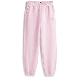 Tommy Hilfiger Sweathose TOMMY JEANS "TJW BADGE SWEATPANT", Damen, Gr. XL (42), N-Gr, pearly pink, Web, Obermaterial: 100% Baumwolle, relaxed fit lang, Hosen Sweathose, Relaxed Fit mit Elastikbund am Bein