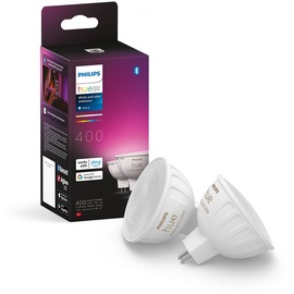 Philips Hue White and Color Ambiance 400 LED-Spot GU5.3 6.3W, 2er-Pack (929003575302)