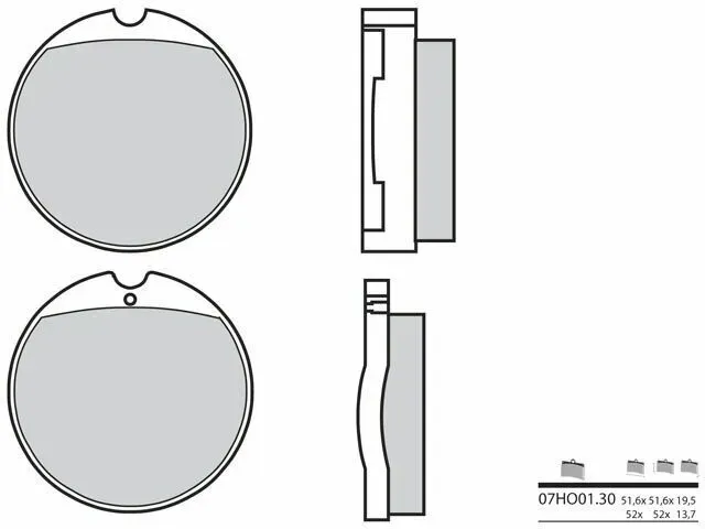 Brembo S.p.A. Straßenbremsbeläge aus Carbon-Keramik - 07HO0130