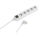 Vivanco EBLS3 W 5-fach Steckdosenleiste mit Schalter (31045)