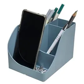 Exacompta Stiftehalter Kunststoff 11,0 x 12,0 x 16,0 cm Blau/Grau 5 St.