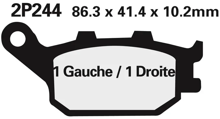 NISSIN Semi-metalen wegremblokken - 2P-244NS