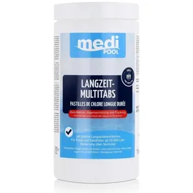 mediPool Poolpflege mediPOOL Langzeit-Multitabs 1kg - Algenverhütung und Flockung (1er Pac