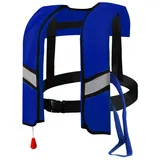 Rettungsweste für Erwachsene, automatisch, aufblasbar, mit verstellbarer Schnalle, mit reflektierenden Streifen und Pfeife, Schwimmwesten, Wassersport, kein CO2-Gas (blau)