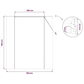 vidaXL Bambusrollo 150 x 160 cm Braun