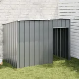 vidaXL Hundehütte mit Dach Anthrazit 153x91x110 cm Verzinkter Stahl