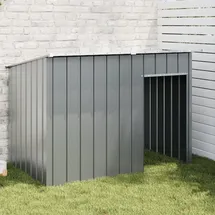 vidaXL Hundehütte mit Dach Anthrazit 153x91x110 cm Verzinkter Stahl
