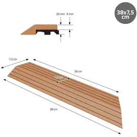 ML-Design Abschlussleiste Ecke rechts Hellbraun für WPC-Fliesen