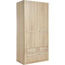 Priess Wäscheschrank Barcelona 94 x 193 x 54 cm Beige/Braun