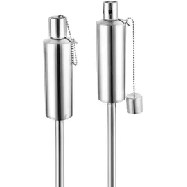 Gardebruk Gartenfackel Öl 6er Set 330ml Edelstahl Rostfrei 115cm Hoch Ölfackeln Fackeln Garten Draußen
