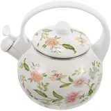 ULTECHNOVO Emaille Wasserkocher Retro Teekessel für Induktions und Gasherde Design Einfache Langlebig und Isoliert für Zuhause und Büro