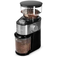 Navaris Elektrische Kaffeemühle mit Edelstahl Scheibenmahlwerk - 200W -