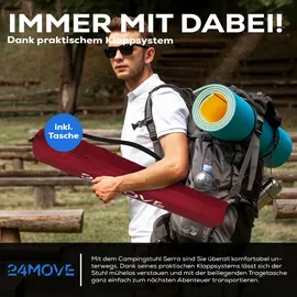 24move Campingstuhl Faltstuhl Rot 2 St.